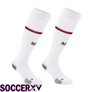 AC Milan Soccer Socks Away White 2022/2023