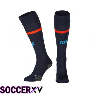 Olympique MarseilleSoccer Socks Away Black 2022/2023