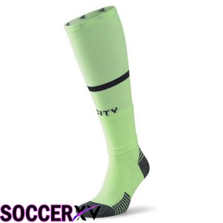 Manchester City Soccer Socks Third Green Black 2022/2023