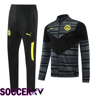 Borussia Dortmund Training Jacket Suit Black Grey 2022/2023