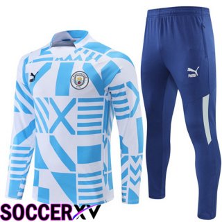 Manchester City Training Tracksuit Blue White 2022/2023