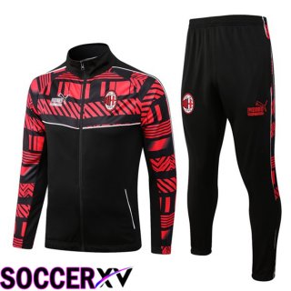 AC Milan Training Jacket Suit Black Red 2022/2023