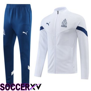 Olympique MarseilleTraining Jacket Suit White 2022/2023