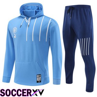 Manchester City Training Tracksuit Hoodie Blue 2022/2023