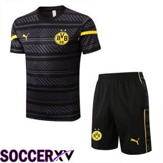 Borussia Dortmund Training T Jersey + Shorts Black 2022/2023