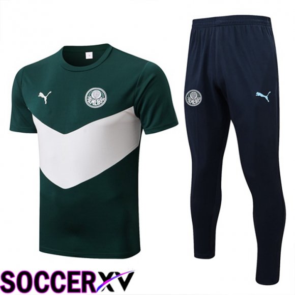 Palmeiras Training T Jersey + Pants Green White 2022/2023