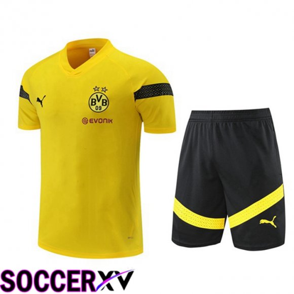 Borussia Dortmund Training T Jersey + Shorts Yellow 2022/2023