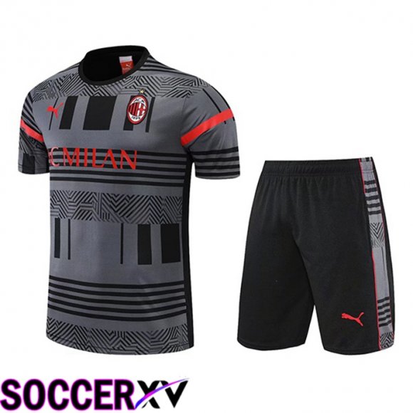 AC Milan Training T Jersey + Shorts Grey 2022/2023