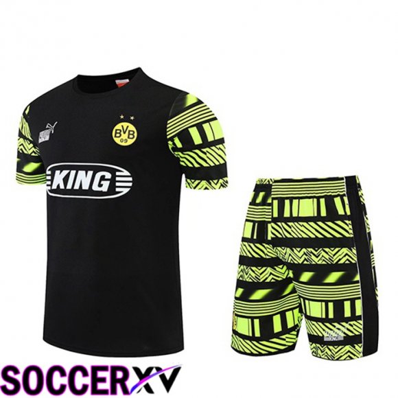 Borussia Dortmund Training T Jersey + Shorts Black 2022/2023