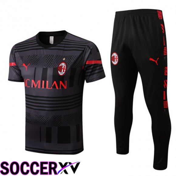 AC Milan Training T Jersey + Pants Black 2022/2023