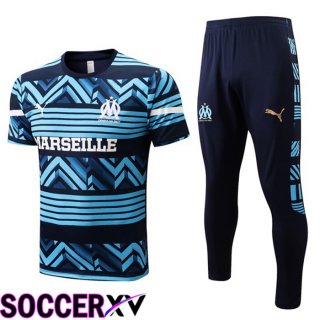 Olympique MarseilleTraining T Jersey + Pants Blue 2022/2023