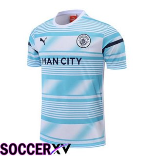 Manchester City Training T Jersey White Blue 2022/2023