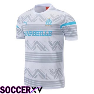 Olympique MarseilleTraining T Jersey White Grey 2022/2023