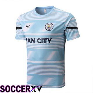 Manchester City Training T Jersey Blue White 2022/2023