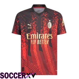 AC Milan Soccer Jersey Fourth Red Black 2022/2023