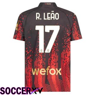 AC Milan (R. LEÃO 17) Soccer Jersey Fourth Red Black 2022/2023