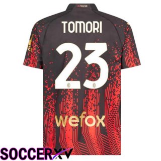 AC Milan (TOMORI 23) Soccer Jersey Fourth Red Black 2022/2023