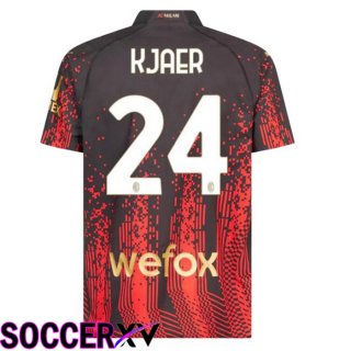 AC Milan (KJAER 24) Soccer Jersey Fourth Red Black 2022/2023