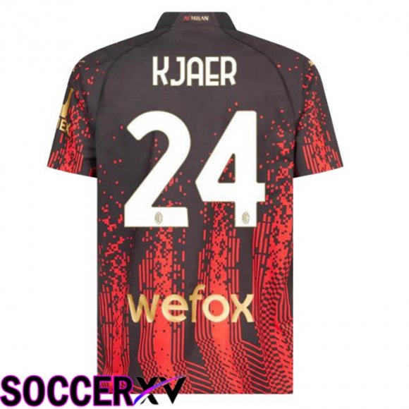 AC Milan (KJAER 24) Soccer Jersey Fourth Red Black 2022/2023