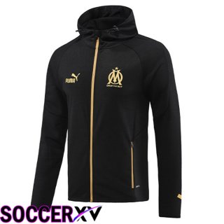 Olympique Marseille Training Jacket Hoodie Black 2023/2024