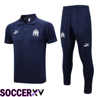 Olympique Marseille Soccer Polo + Pants Royal Blue 2023/2024