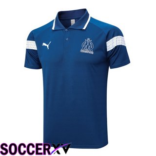 Olympique Marseille Soccer Polo Blue 2023/2024