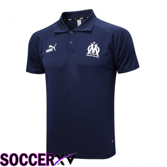 Olympique Marseille Soccer Polo Royal Blue 2023/2024