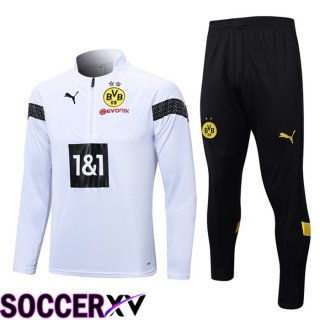 Borussia Dortmund Training Tracksuit Suit White 2023/2024