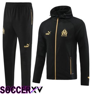 Olympique Marseille Training Tracksuit Hoodie Black 2023/2024