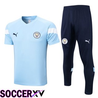 Manchester City Training T Shirt + Pants Blue 2023/2024