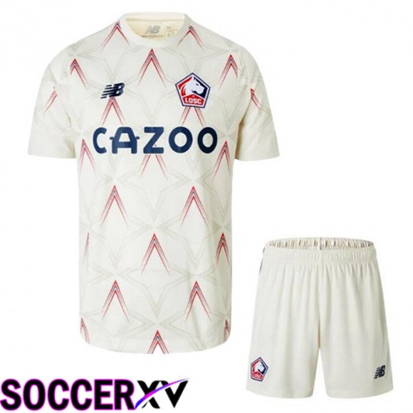 Lille OSC Kids Soccer Jersey Fourth White 2022/2023