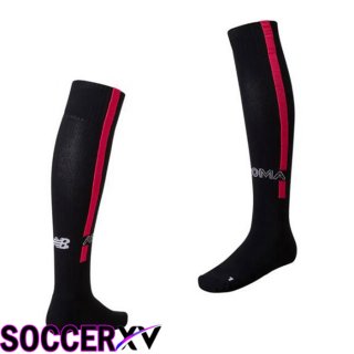 AS Roma Soccer Socks Third Black 2022/2023