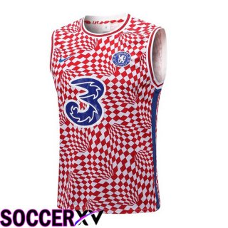 FC Chelsea Soccer Vest Red White 2022/2023