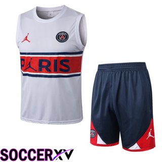 Paris Saint Germain Soccer Vest + Shorts White 2022/2023