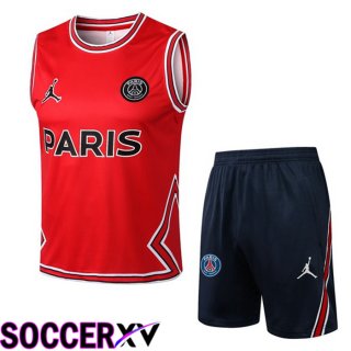 Paris Saint Germain Soccer Vest + Shorts Red 2022/2023