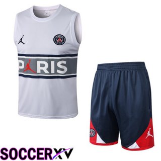 Paris Saint Germain Soccer Vest + Shorts White 2022/2023