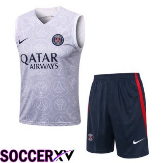 Paris Saint Germain Soccer Vest + Shorts White 2022/2023