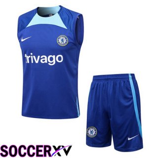 FC Chelsea Soccer Vest + Shorts Blue 2022/2023