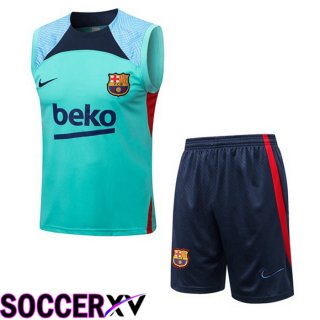 FC Barcelona Soccer Vest + Shorts Green 2022/2023