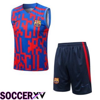 FC Barcelona Soccer Vest + Shorts Blue Red 2022/2023