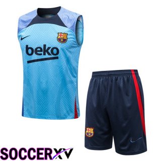 FC Barcelona Soccer Vest + Shorts Blue 2022/2023