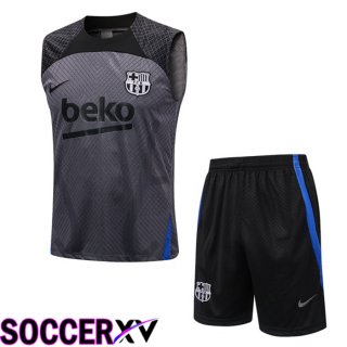 FC Barcelona Soccer Vest + Shorts Grey 2022/2023