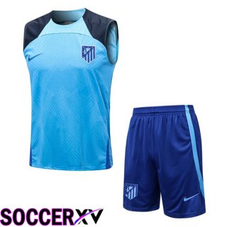 Atletico Madrid Soccer Vest + Shorts Blue 2022/2023