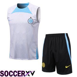 Inter Milan Soccer Vest + Shorts White 2022/2023