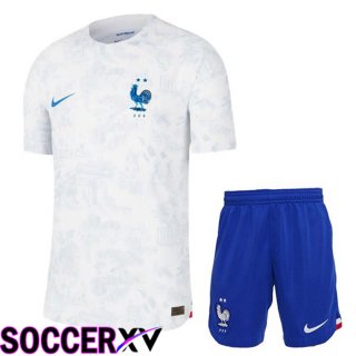 France Kids Away Jersey White 2023/2023