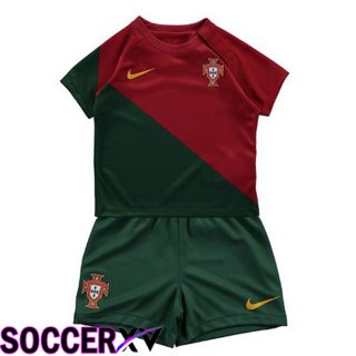 Portugal Kids Home Jersey Red Green 2023/2023