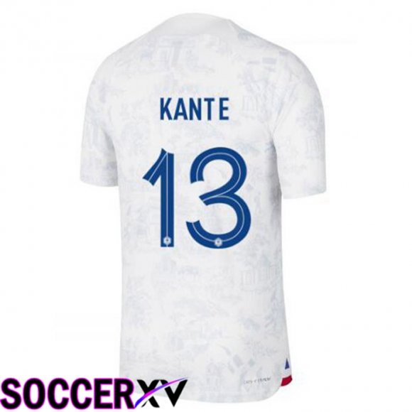 France (KANTE 13) Away Jersey White World Cup 2022