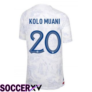 France (KOLO MUANI 20) Away Jersey White World Cup 2022