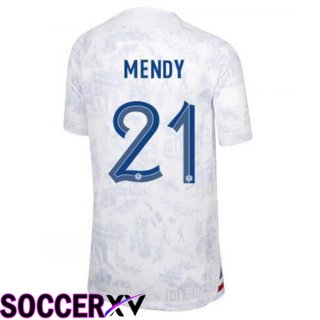 France (MENDY 21) Away Jersey White World Cup 2022