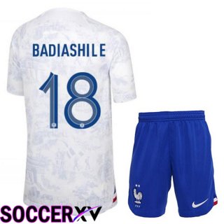 France (BADIASHILE 18) Kids Away Jersey White World Cup 2022